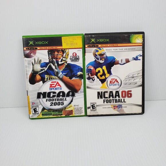 NCAA Football 2005 and 2006 Combo Xbox Video Game Multiplayer EA Sports - Picture 1 of 3
